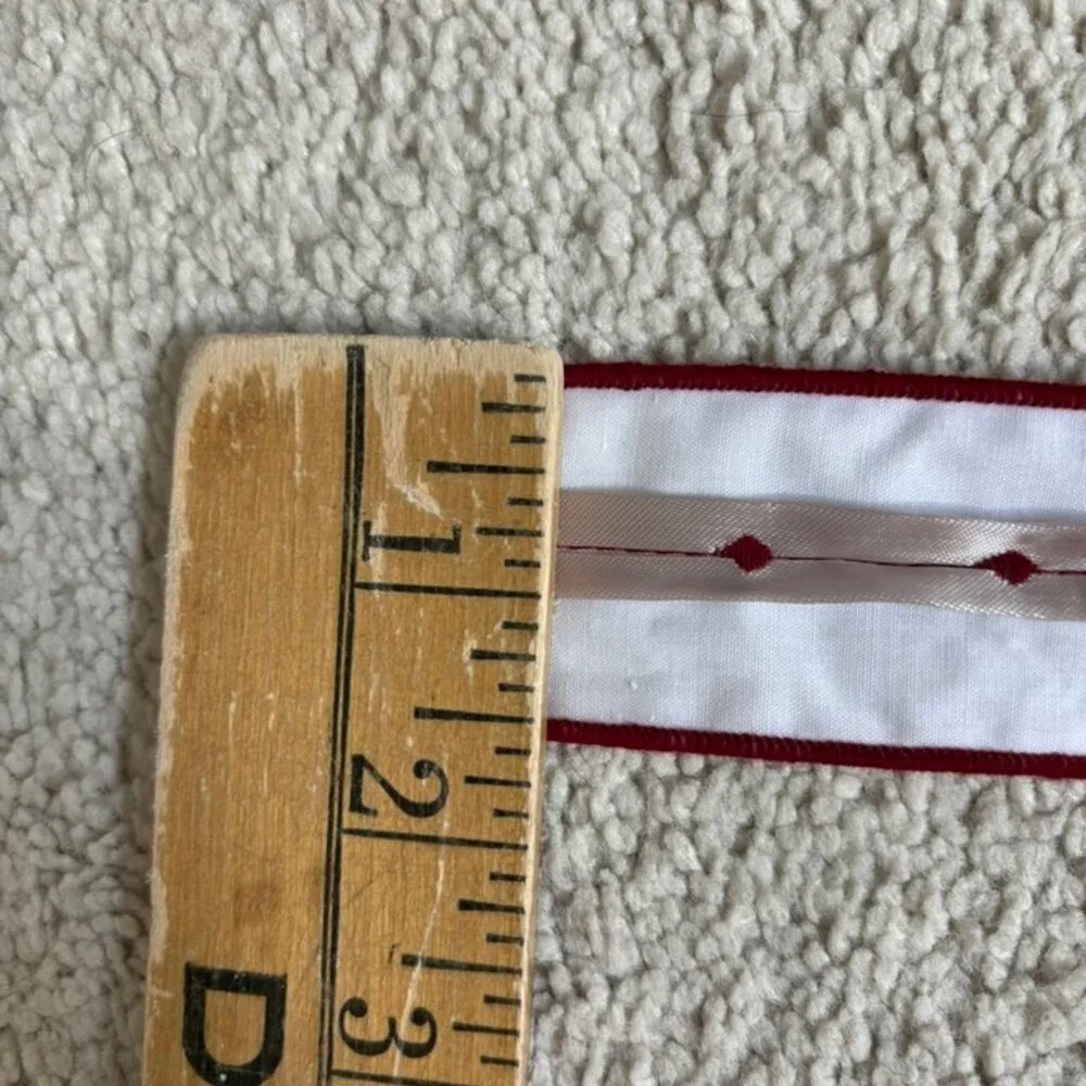 PER YARD Vintage Striped and Dots red and white sewing trim